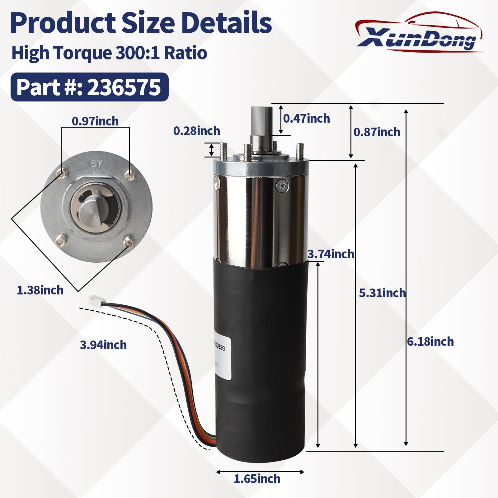 リノ5 236575 RV Slide-Out Motor Compatible with Lippert Schwintek